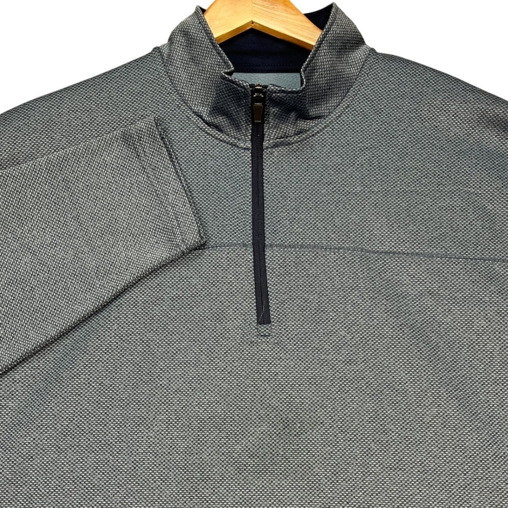 Callaway Pullover Mens XL Gray Textured Long Sleeve Quarter Zip Golf Performance